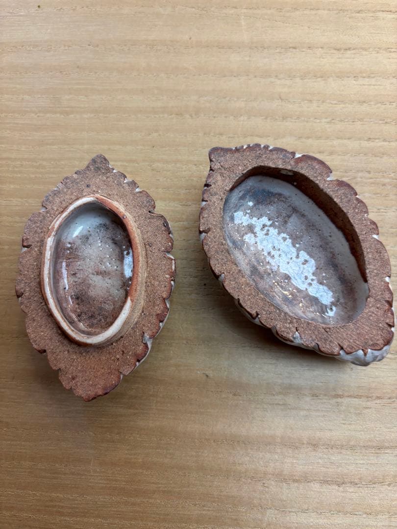 茶道具　萩焼　松実　香合　十二代田原陶兵衛作