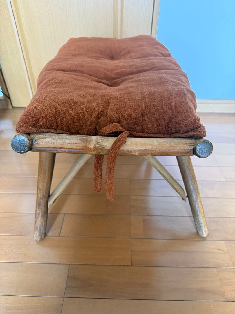 50s ラタン　オットマン　スツール　ミッドセンチュリー