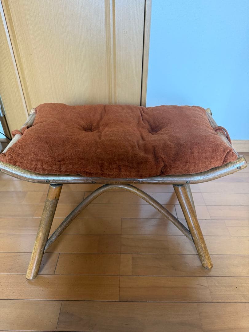 50s ラタン　オットマン　スツール　ミッドセンチュリー