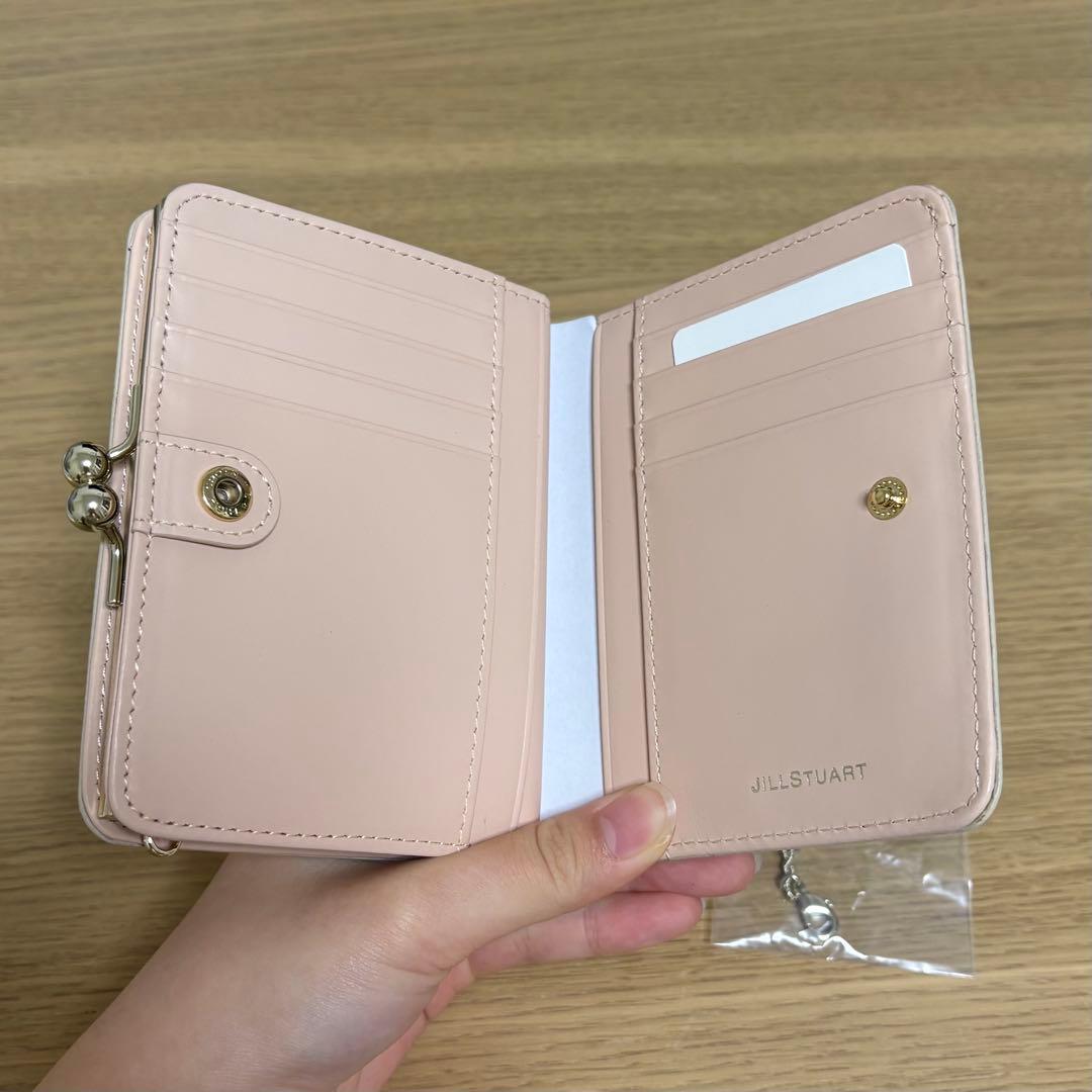 【新年セール】ジル　口金二つ折り財布　グローリアJILLSTUART プラチナ