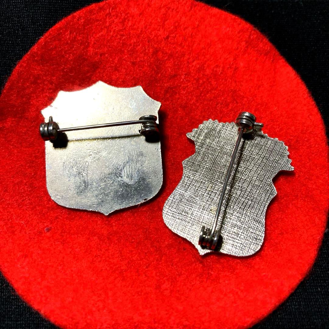 欧州伝統紋章デザイン ピンバッジ2種 七宝調 ラペル 革ジャン ルードギャラリー