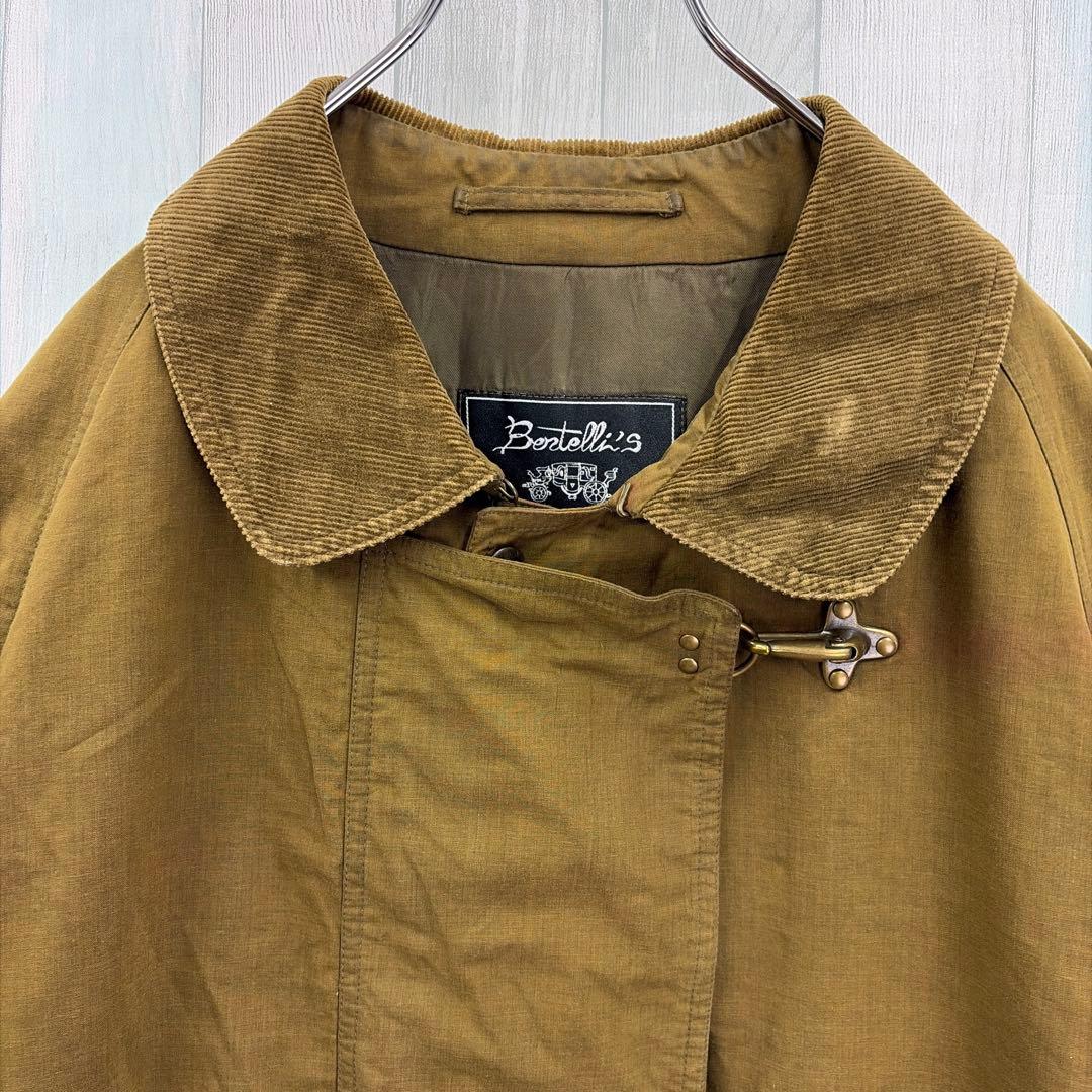 ボルテリーズ イタリア製 ファイヤーマンフックコーデュロイ襟 カーキ