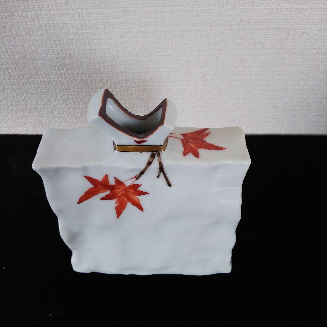 九谷焼 山田義明 小壷 紅葉に尉鶲