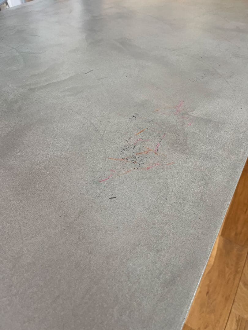 モールテックス ダイニングテーブル 長方形　コンクリート アイアン脚