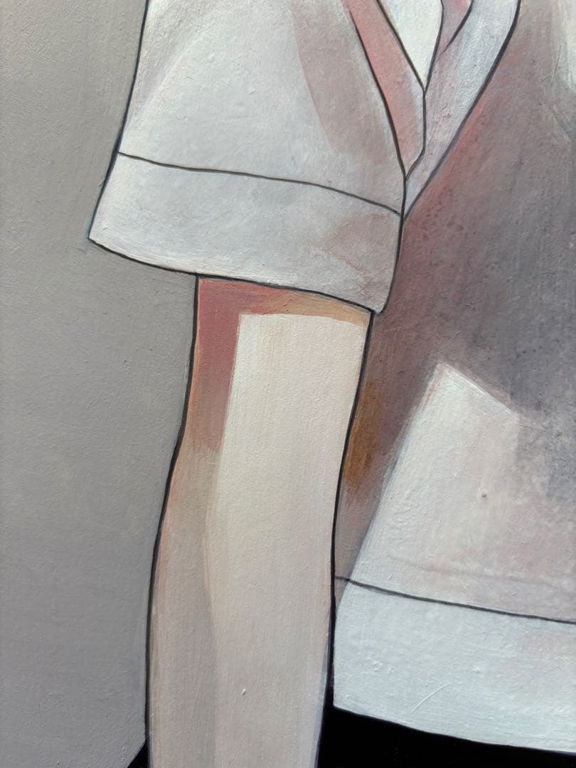 大槻香奈　「茜」　セーラー服の人物画 アクリル・ガッシュ