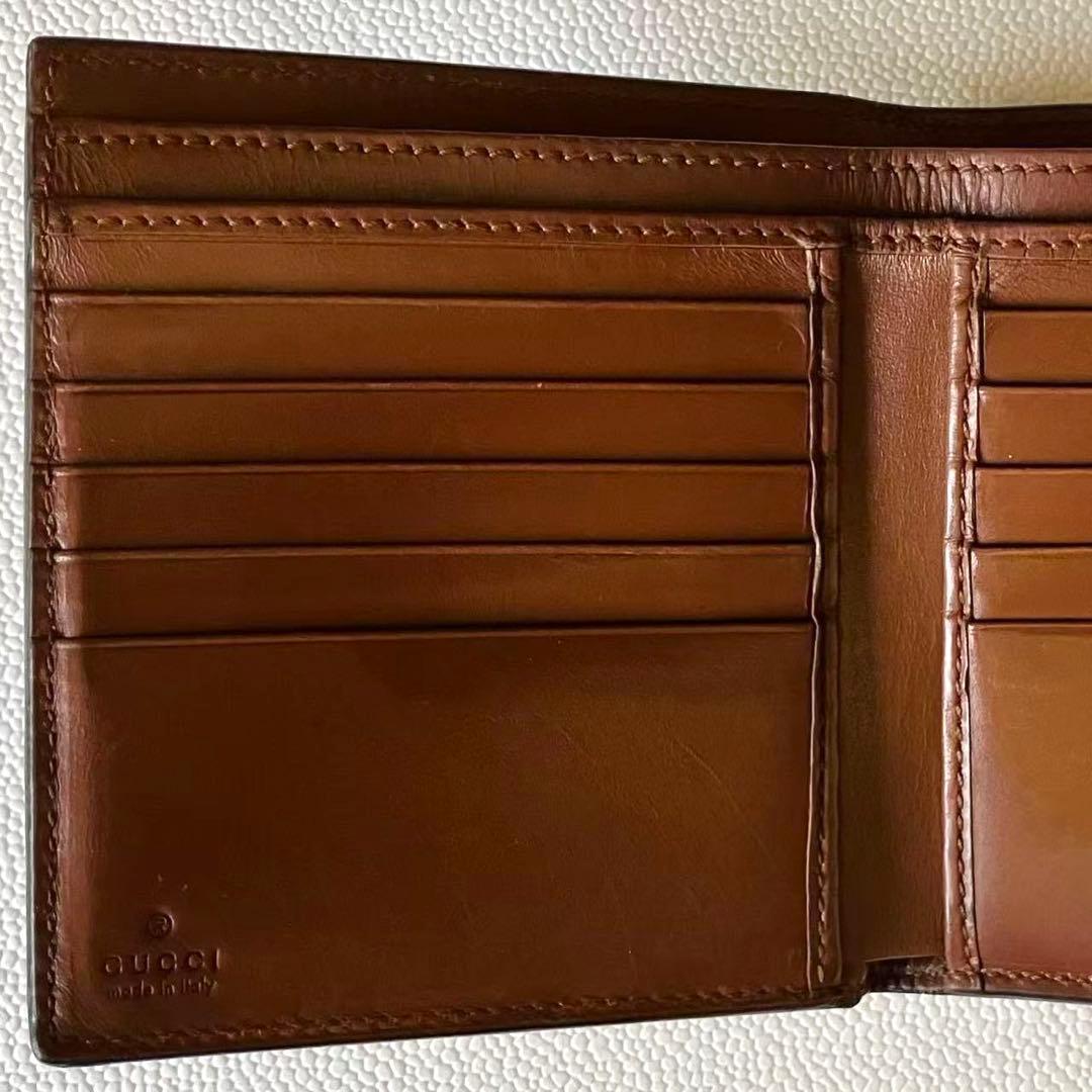 GUCCI グッチ GGスプリーム Wホック PVCレザー 二つ折り財布 美品❣️