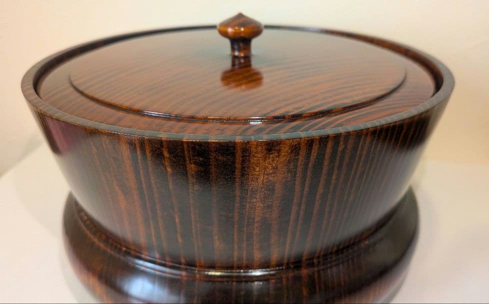 『三浦松香』鮟鱇水指　茶道具木製　岩国市　日本工芸会正会員　くりぬき