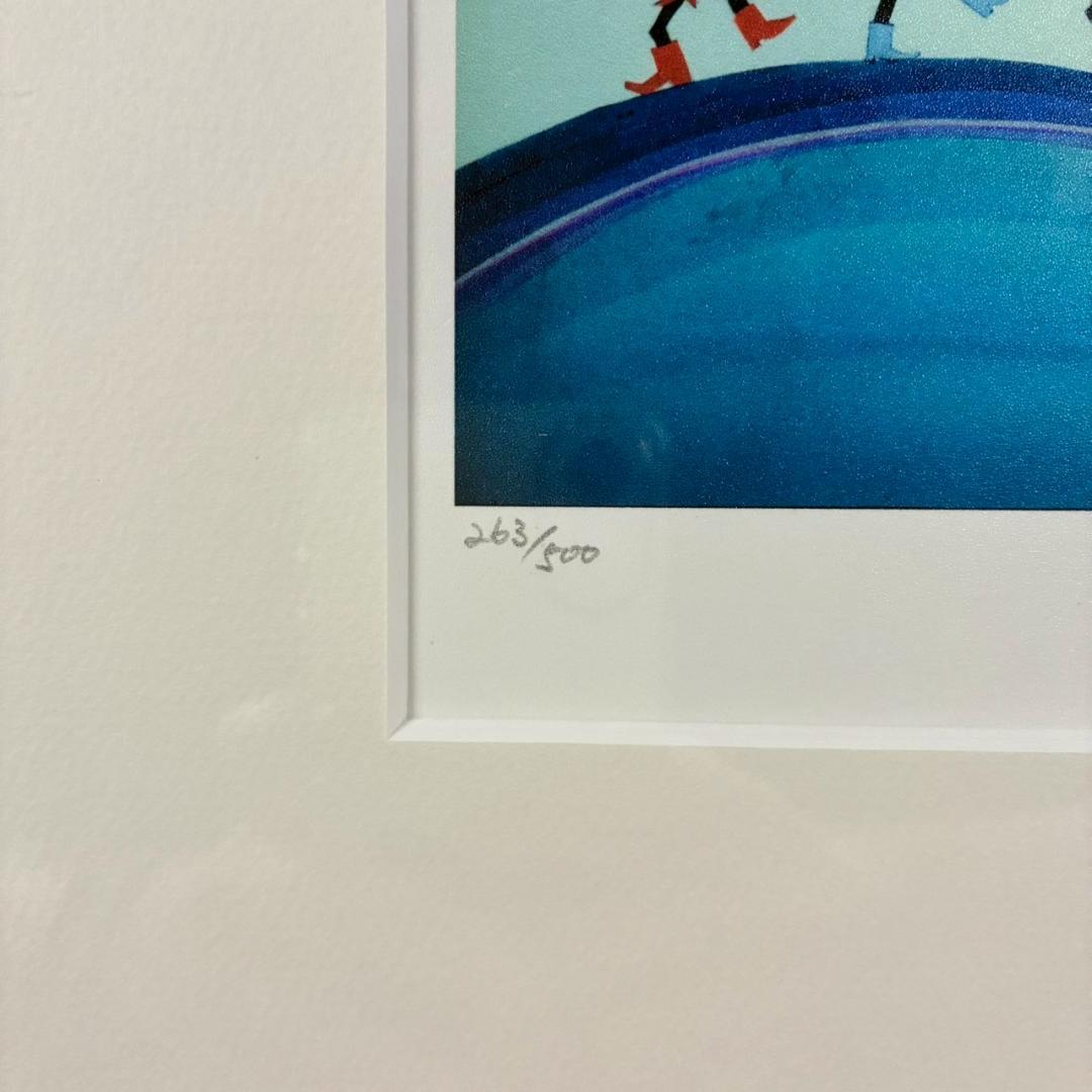 藤城清治「こびとの音楽隊」ダイヤモンドスクリーニング 直筆サイン入り 影絵作家