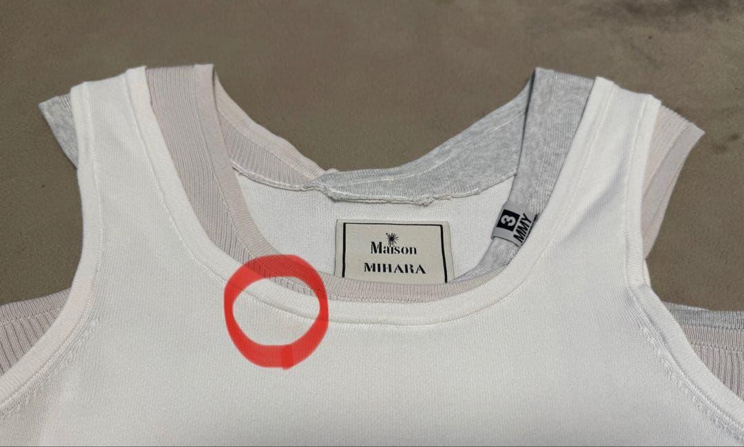 Maison MIHARA YASUHIRO タンクトップ