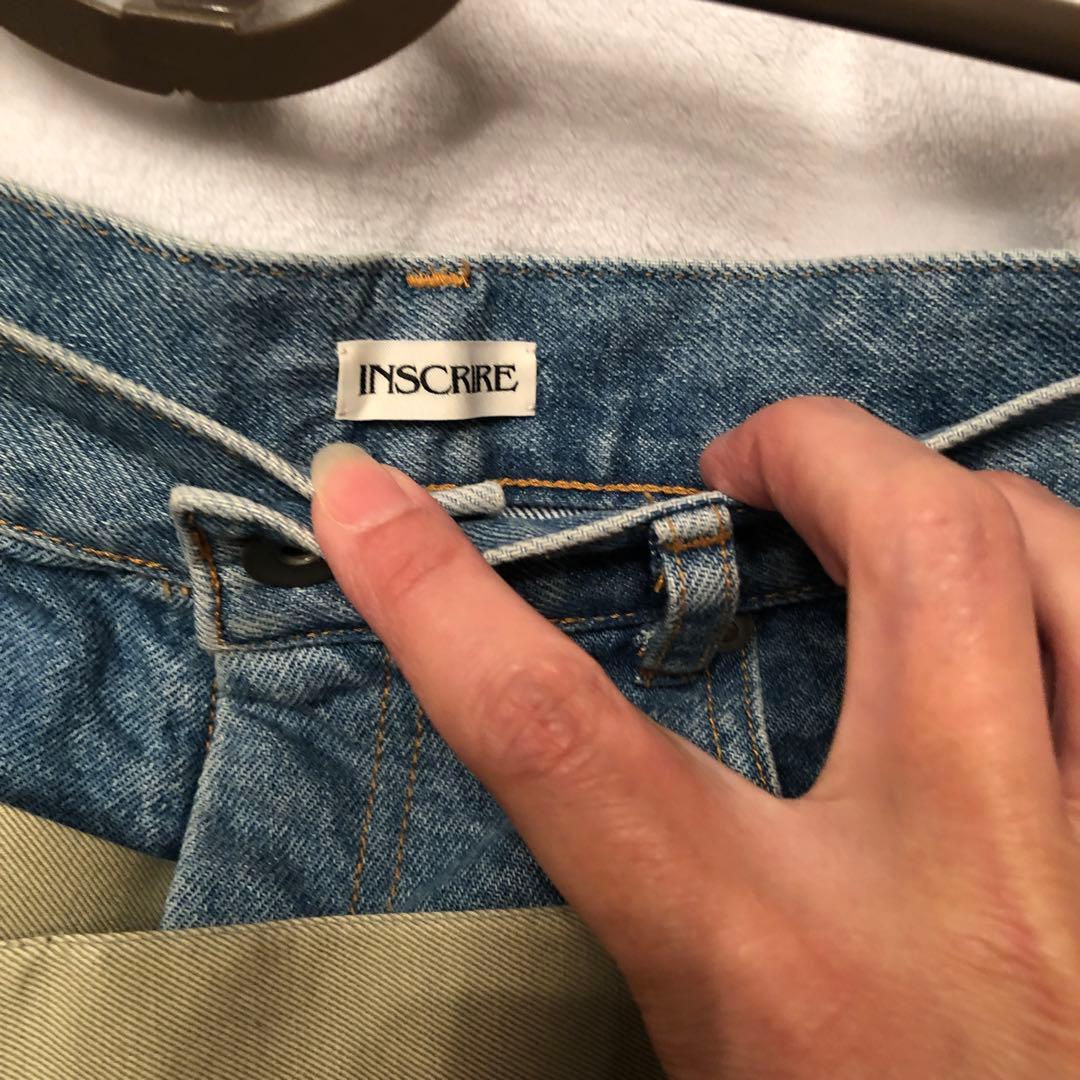 新品アンスクリア　INSCRIRE38 ドッキングチノパン