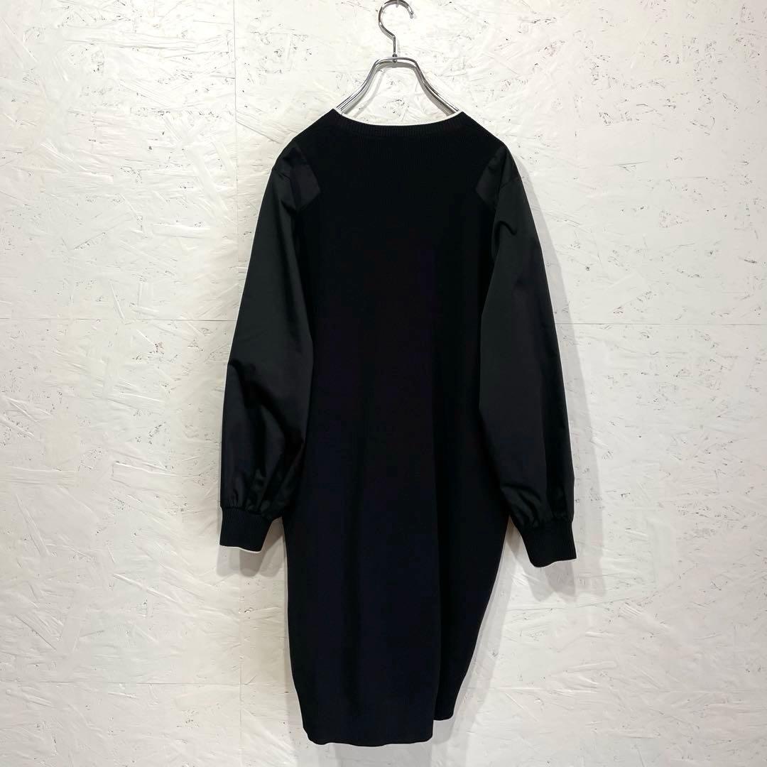ゴルフウェア【LANVIN sport】袖切替リブワンピース　長袖ワンピース42