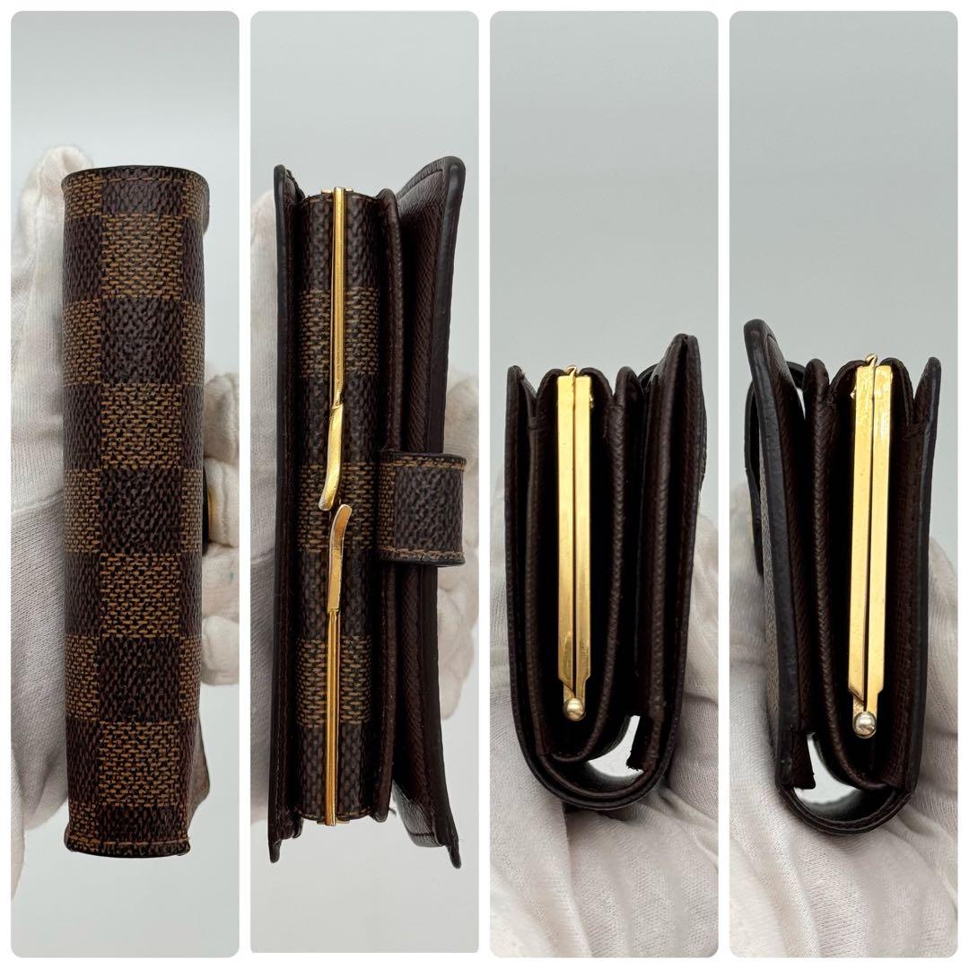 【新型】ルイヴィトン　ダミエ　エベヌ　ヴィエノワ　折り財布　コンパクト　現行