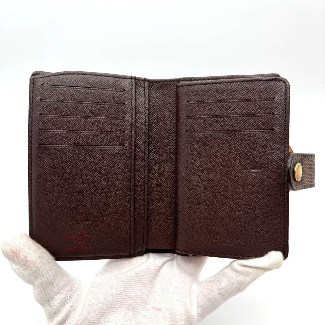 【新型】ルイヴィトン　ダミエ　エベヌ　ヴィエノワ　折り財布　コンパクト　現行