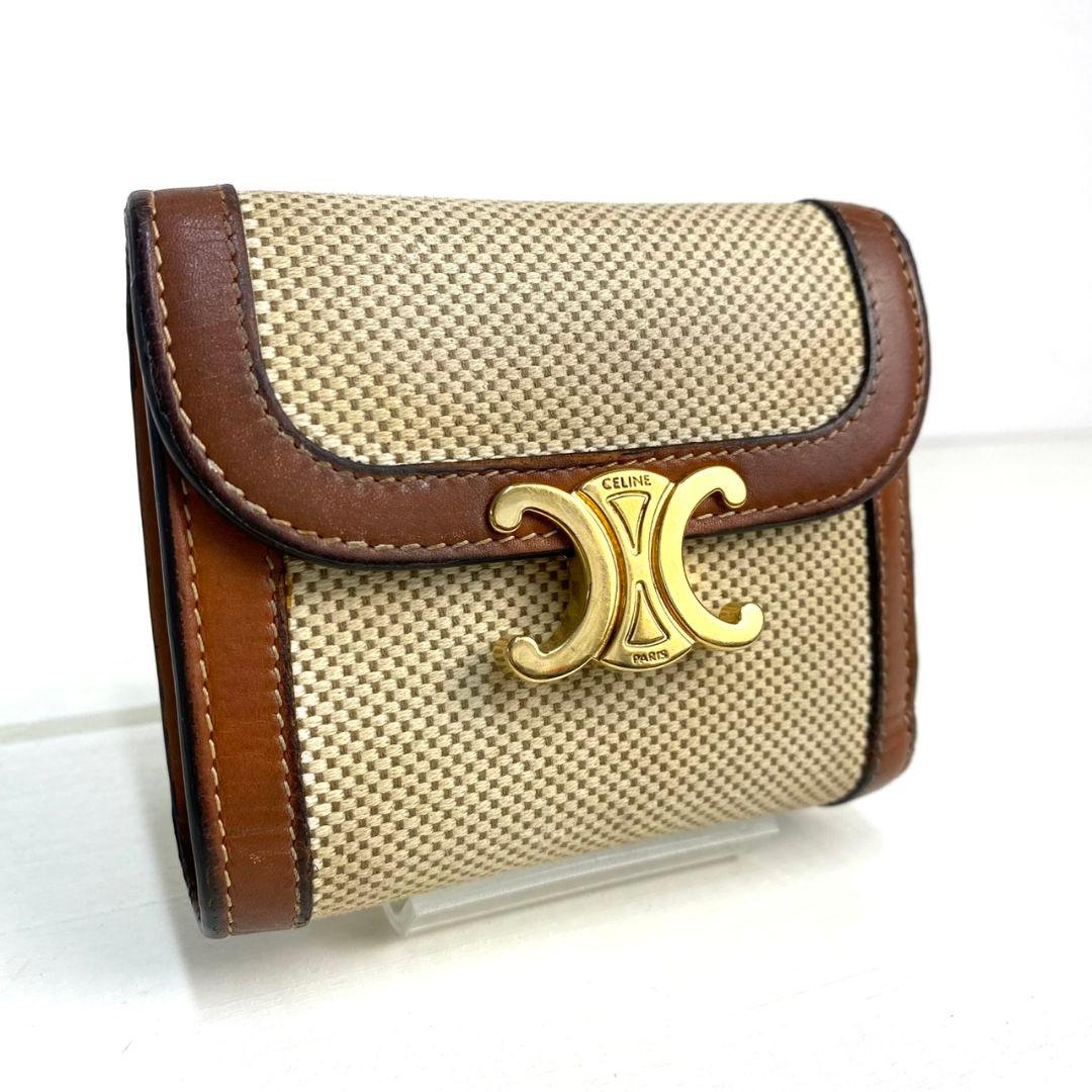 CELINE トリオンフ 三つ折財布 コンパクトウォレット
