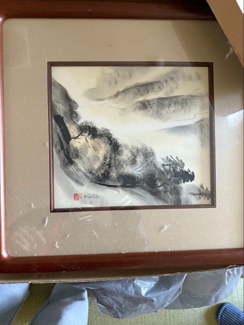 、水墨画スタイルの風景画