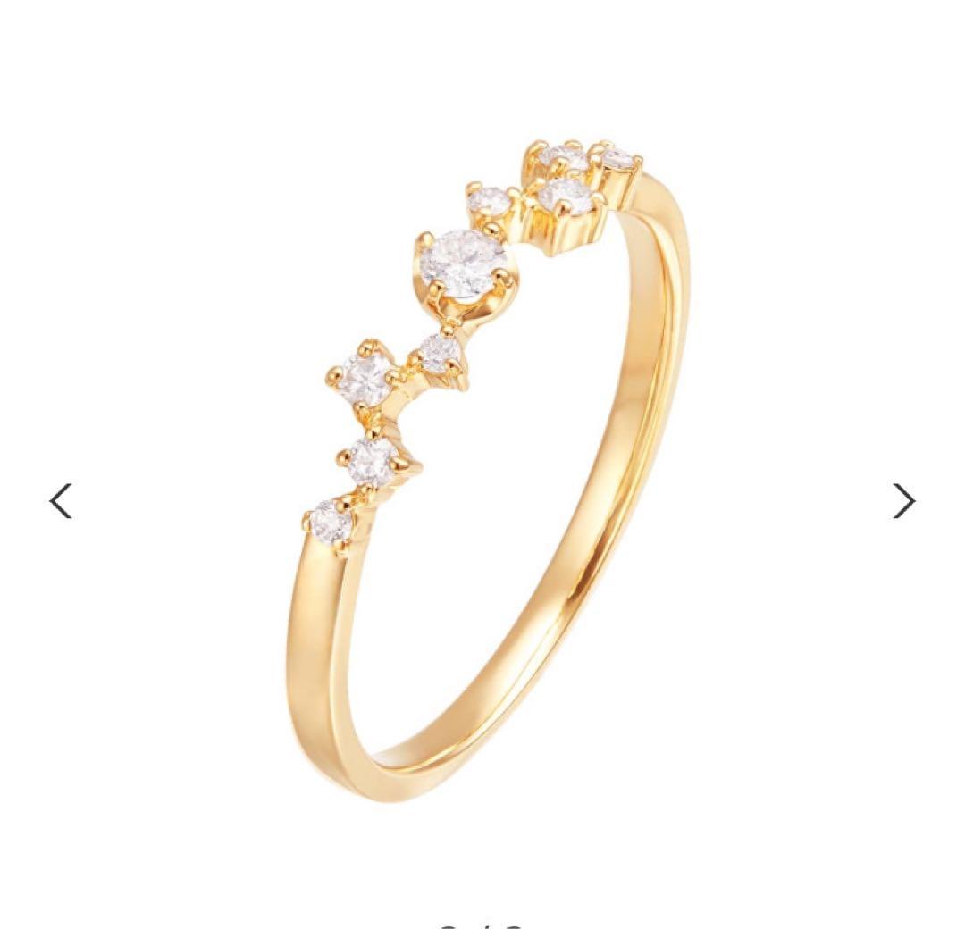 K18 イエローダイヤモンド　ゴールドリング