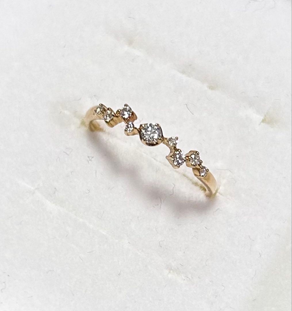 K18 イエローダイヤモンド　ゴールドリング