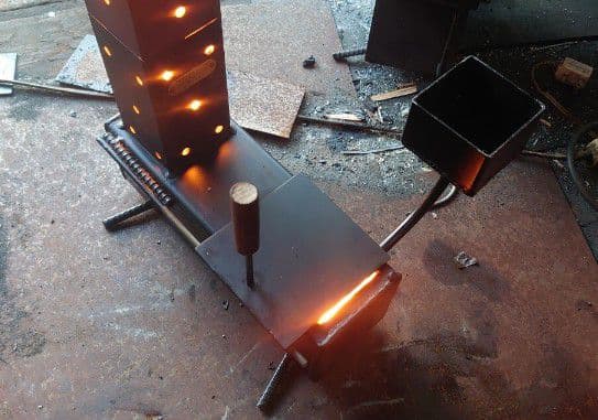 元祖発案者の作品　廃油ストーブ エコノミー 5Lタンクセット