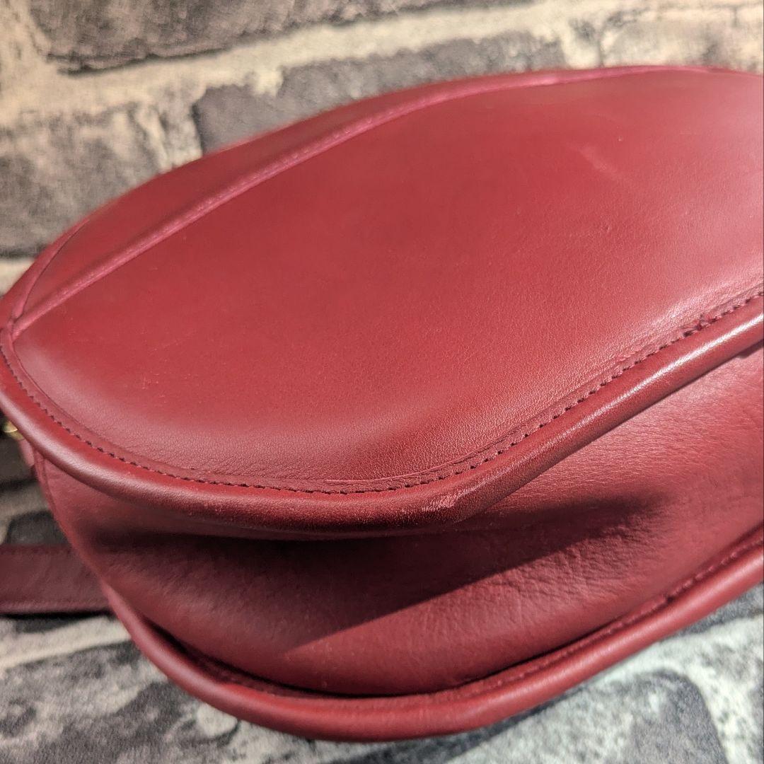 良好 オールドコーチ　ショルダーバック 丸型 キャンティーン レッド 9901