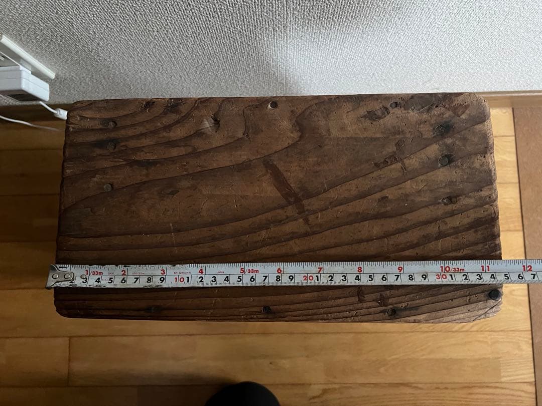 踏み台　木製スツール　花台　古道具　レトロ雑貨　昭和レトロ　アンティーク雑貨