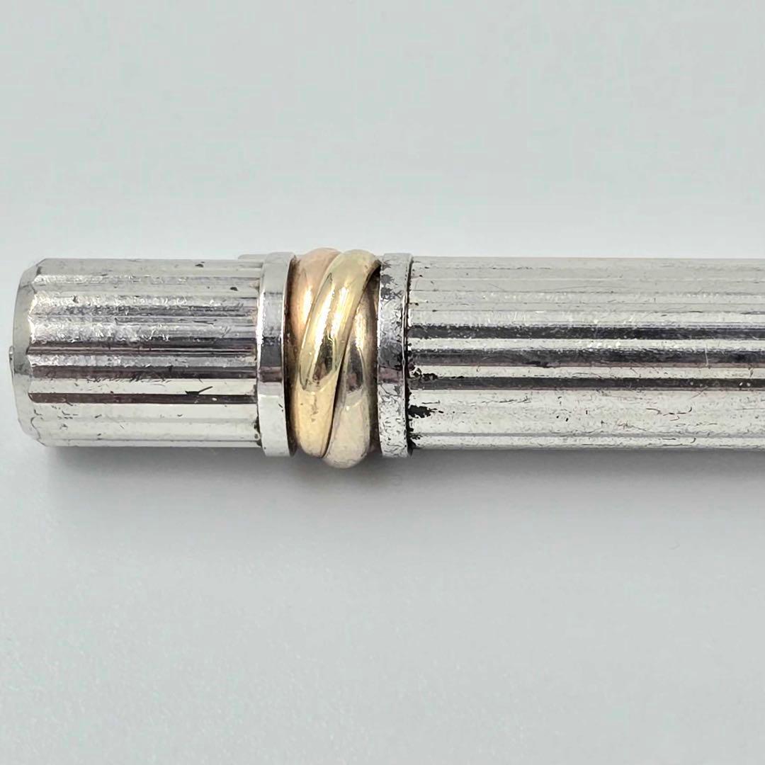 Cartier カルティエ トリニティボールペン シルバー×レッド系