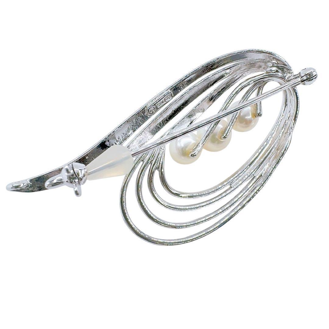 希少/未使用級✨タサキ ブローチ ピンバッチ パール 真珠 シルバー フォーマル