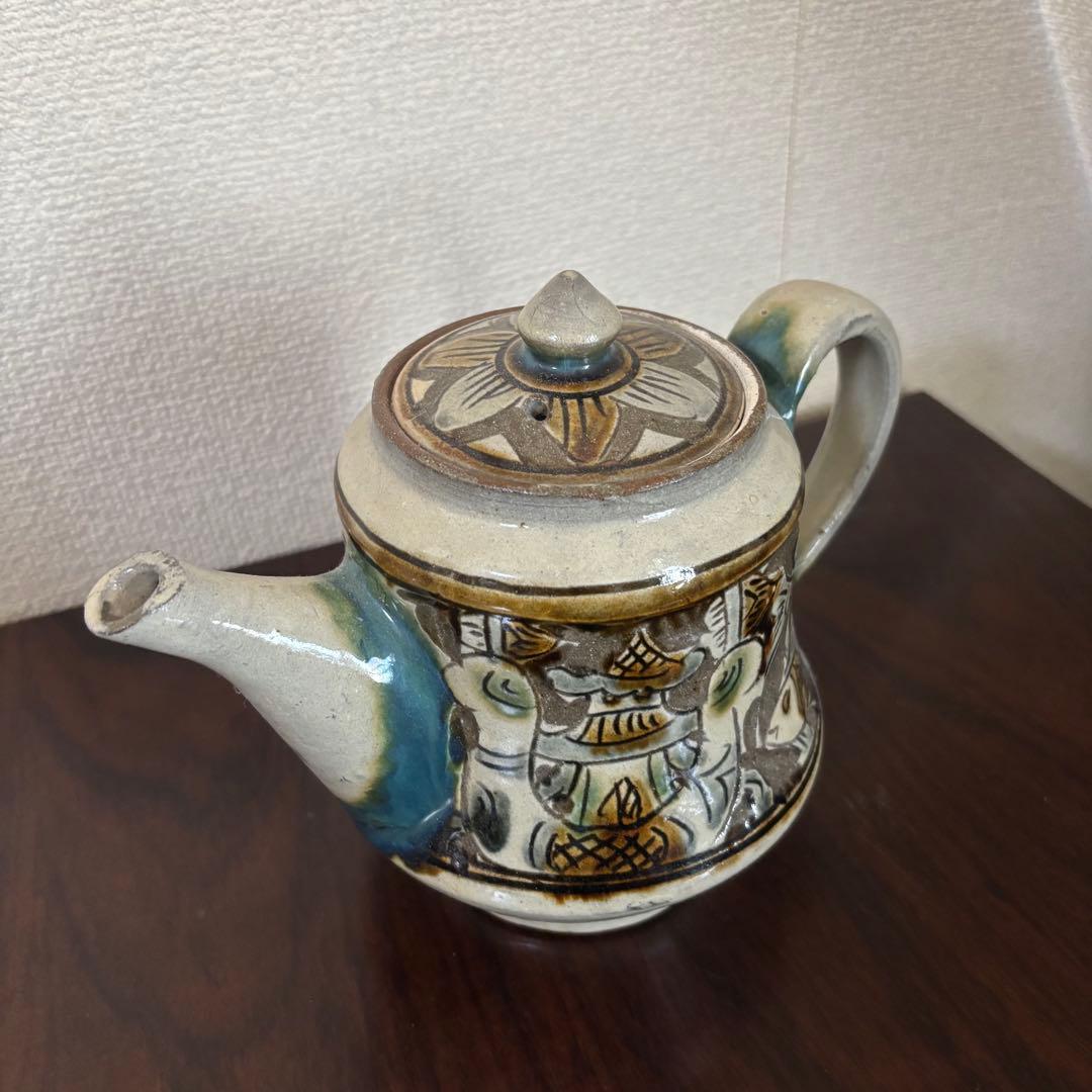 島袋常明　ティーポット　沖縄　やちむん　急須