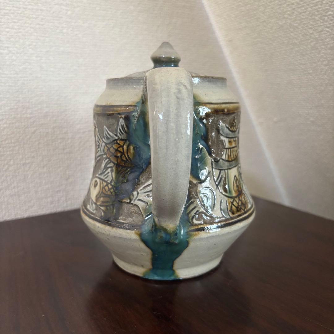 島袋常明　ティーポット　沖縄　やちむん　急須