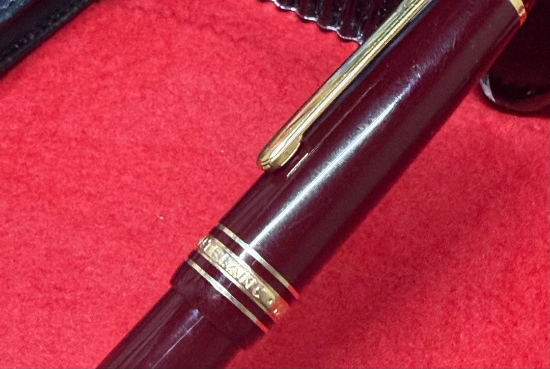 新春セール！【超希少⭐︎廃番につき激レア品】ボルドーモンブラン万年筆14K中白