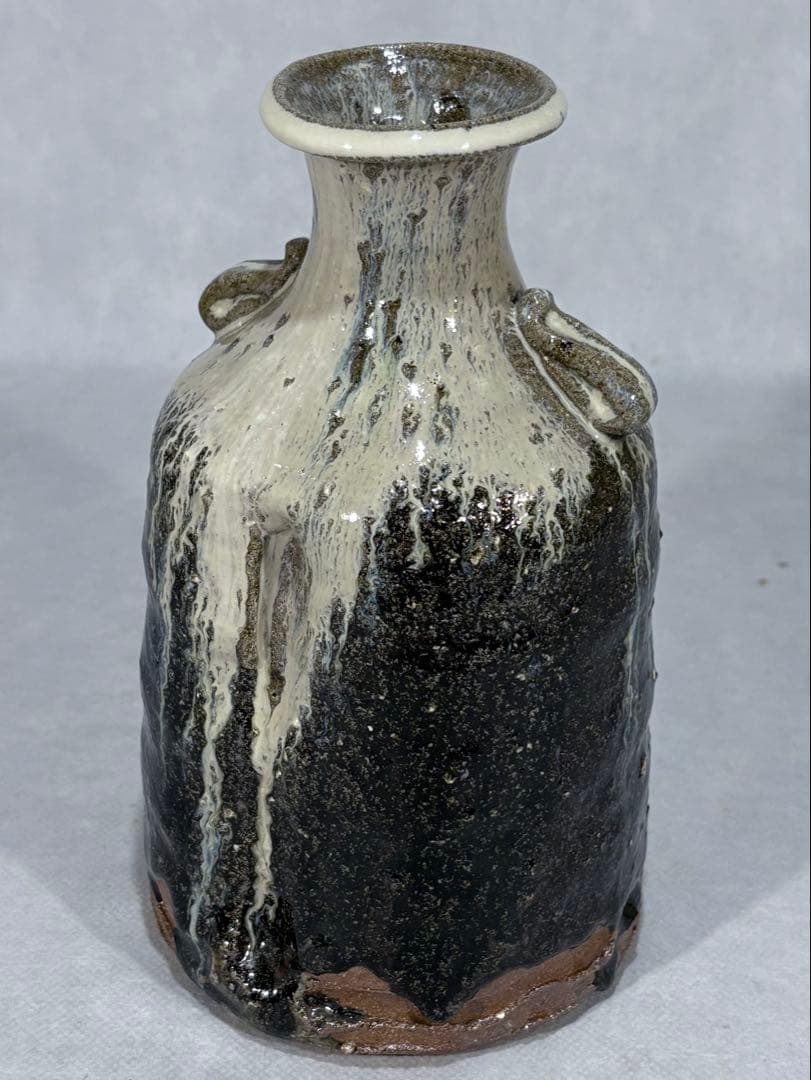 鏡山窯　井上東也作　唐津花入　美品　共箱　茶道具　送料込