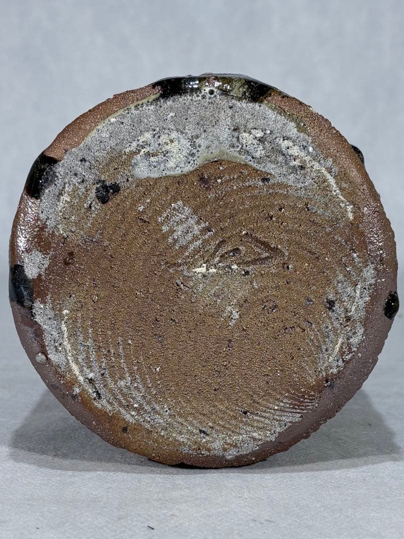 鏡山窯　井上東也作　唐津花入　美品　共箱　茶道具　送料込