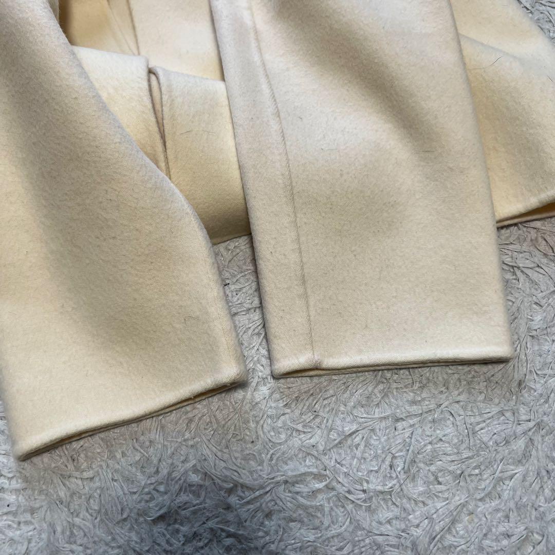 近年モデル Theoryリバーコート ダブルフェイス カシミヤ混 白 チェスター