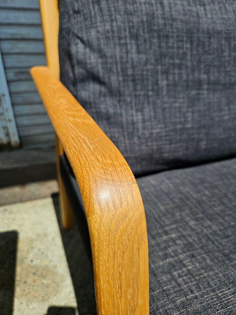 朝日木材加工 オーク材 ダイニングセット テーブル ベンチ 連結椅子 2脚セット