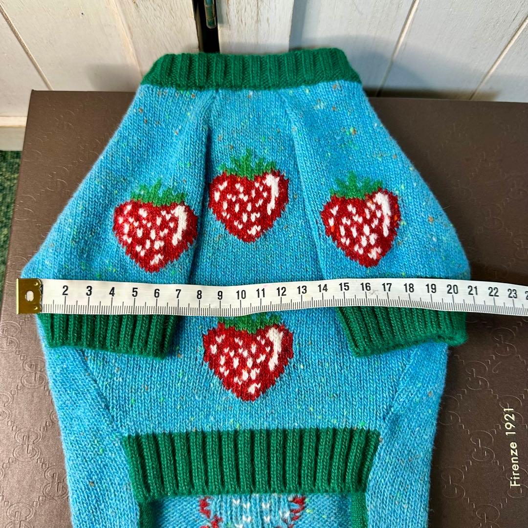 GUCCI グッチ 犬 ペット用 ニット セーター イチゴ柄 XSサイズ
