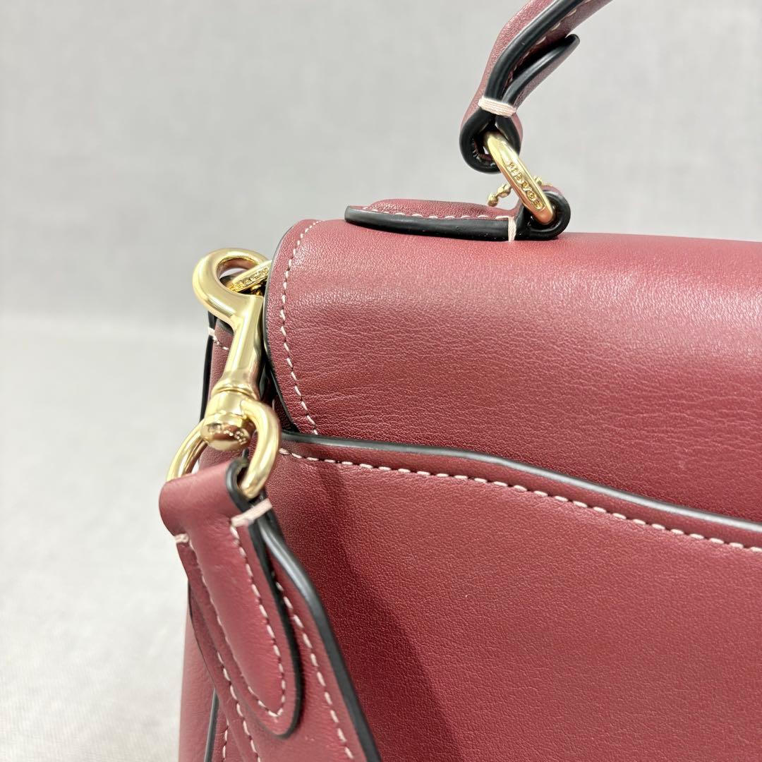 美品 COACH コーチ ハンドバッグ モーガン ショルダーバッグ シグネチャー