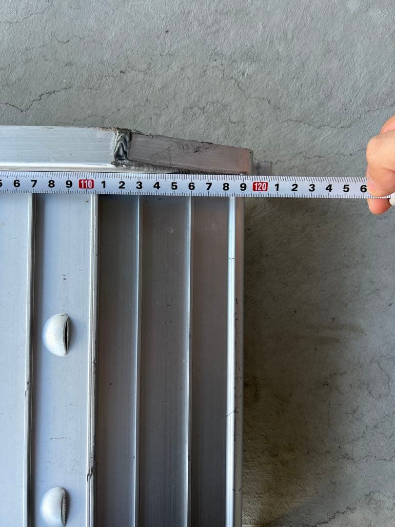 バイク用　アルミ製折りたたみラダー120cm