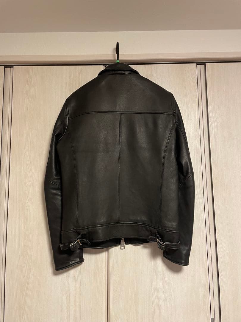 ナノ・ユニバース レザーシングルライダースジャケット