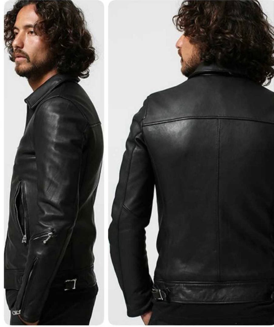 ナノ・ユニバース レザーシングルライダースジャケット