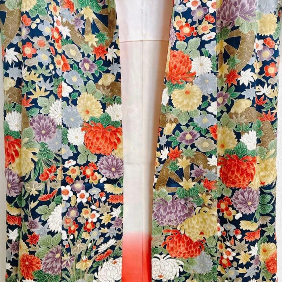 2点セット 美品 三松 アンティーク 振袖 正絹 袷 帯 大正ロマン 成人卒業式