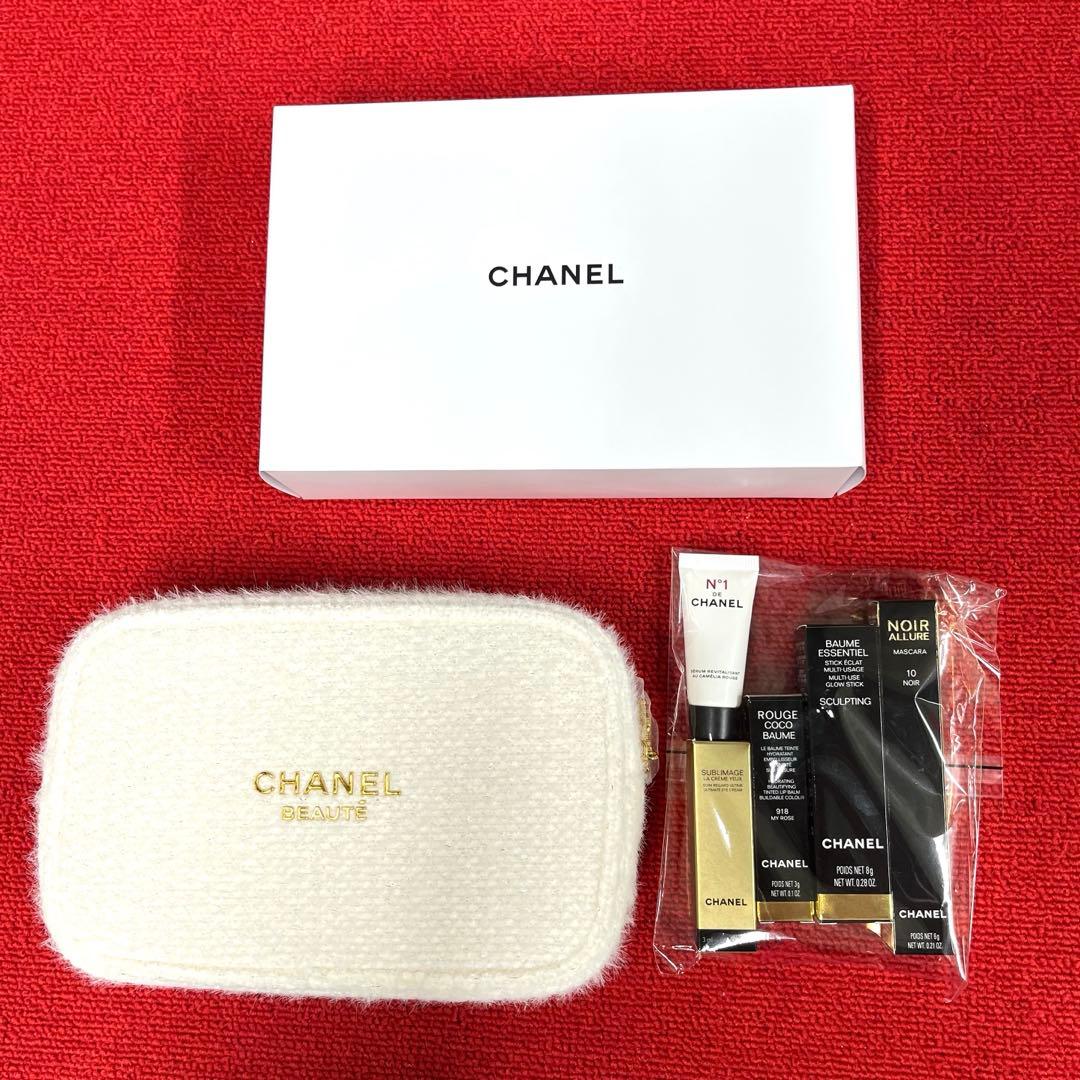 シャネルCHANELトータルルックセット リップクリーム フェイスカラーマスカラ