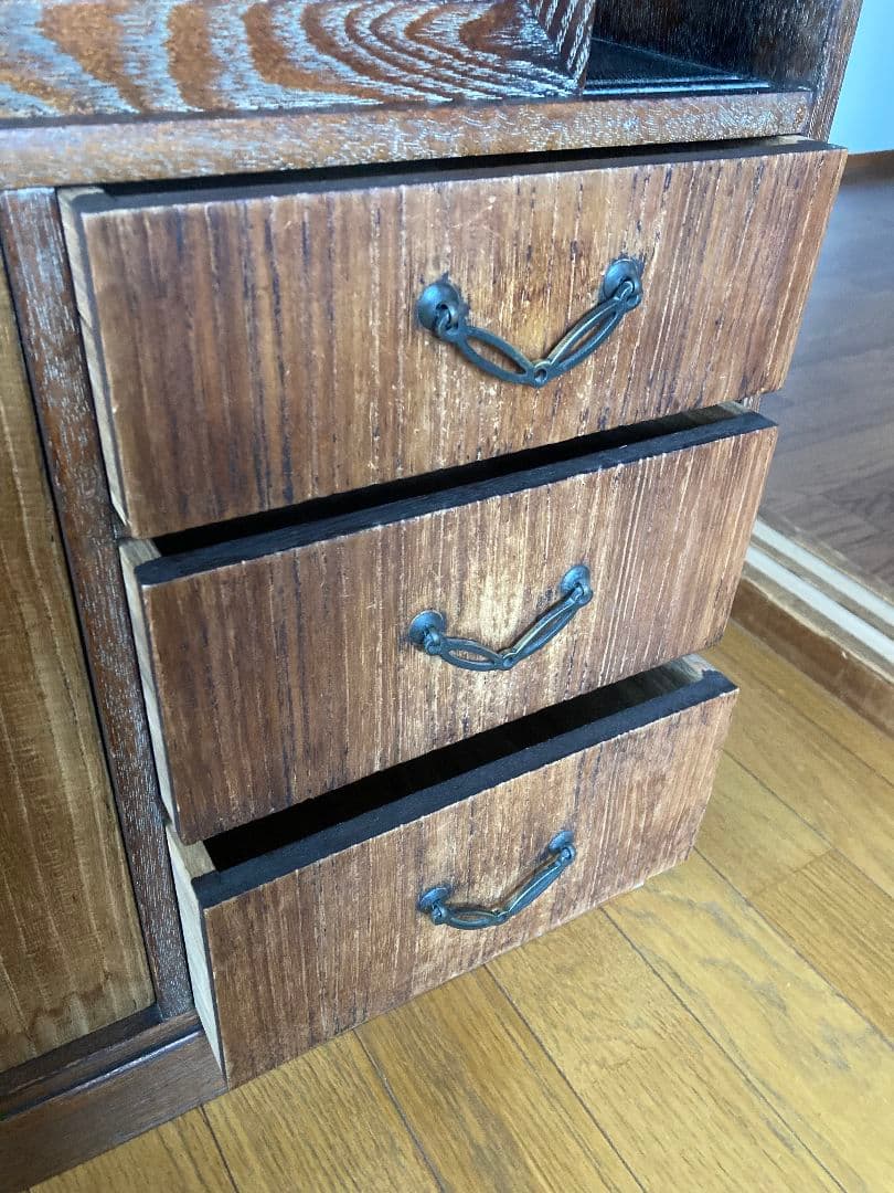 【昭和レトロ】アンティーク 棚 収納箪笥 飾り棚 食器棚 本棚 キャビネット