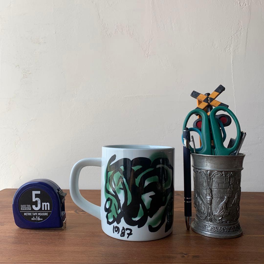 Lサイズ ロイヤルコペンハーゲン 1987 イヤーマグ 陶器　ビンテージ　手描き