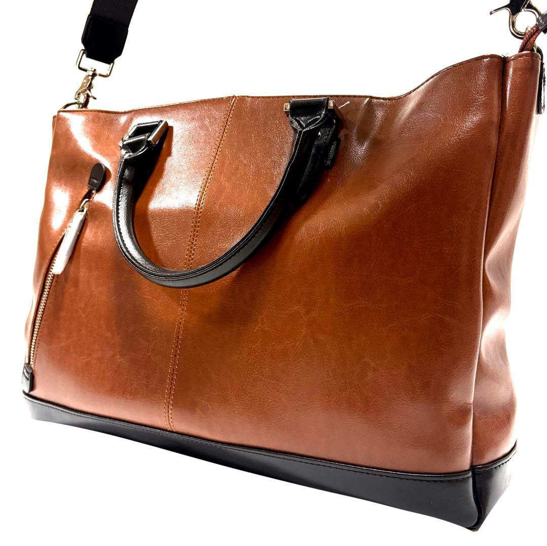 MCGREGOR 2WAYバッグ ショルダーバッグ バッグ レザー ブラウン