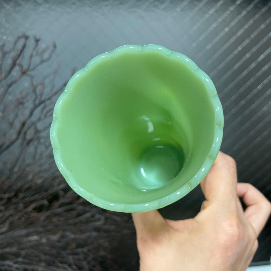 骨董　プレスガラス　人気　ファイアーキング　ジェダイ　フラワーベース