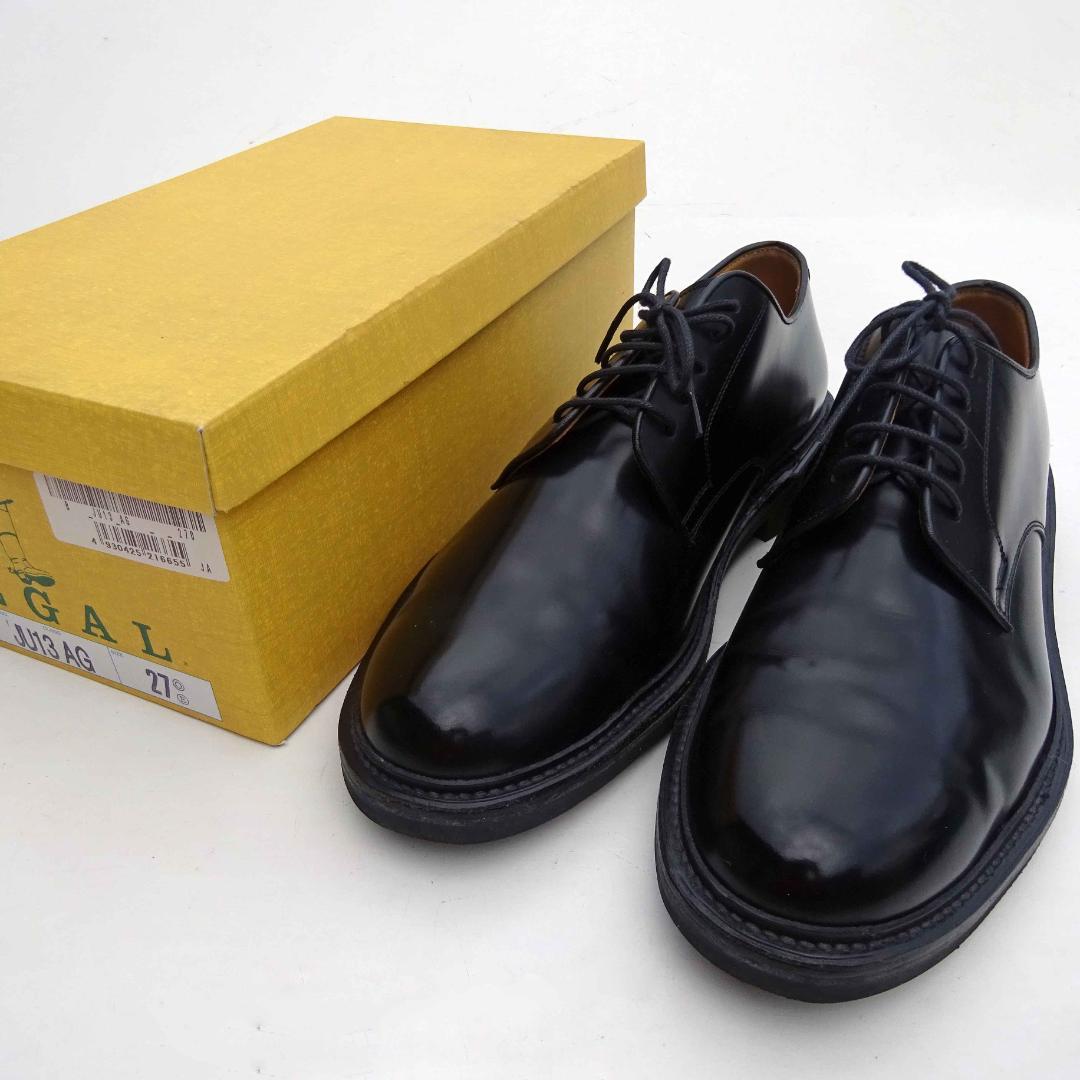 美品リーガル JU13 プレーントゥシューズ ブラック 27cm ビジネス箱あり