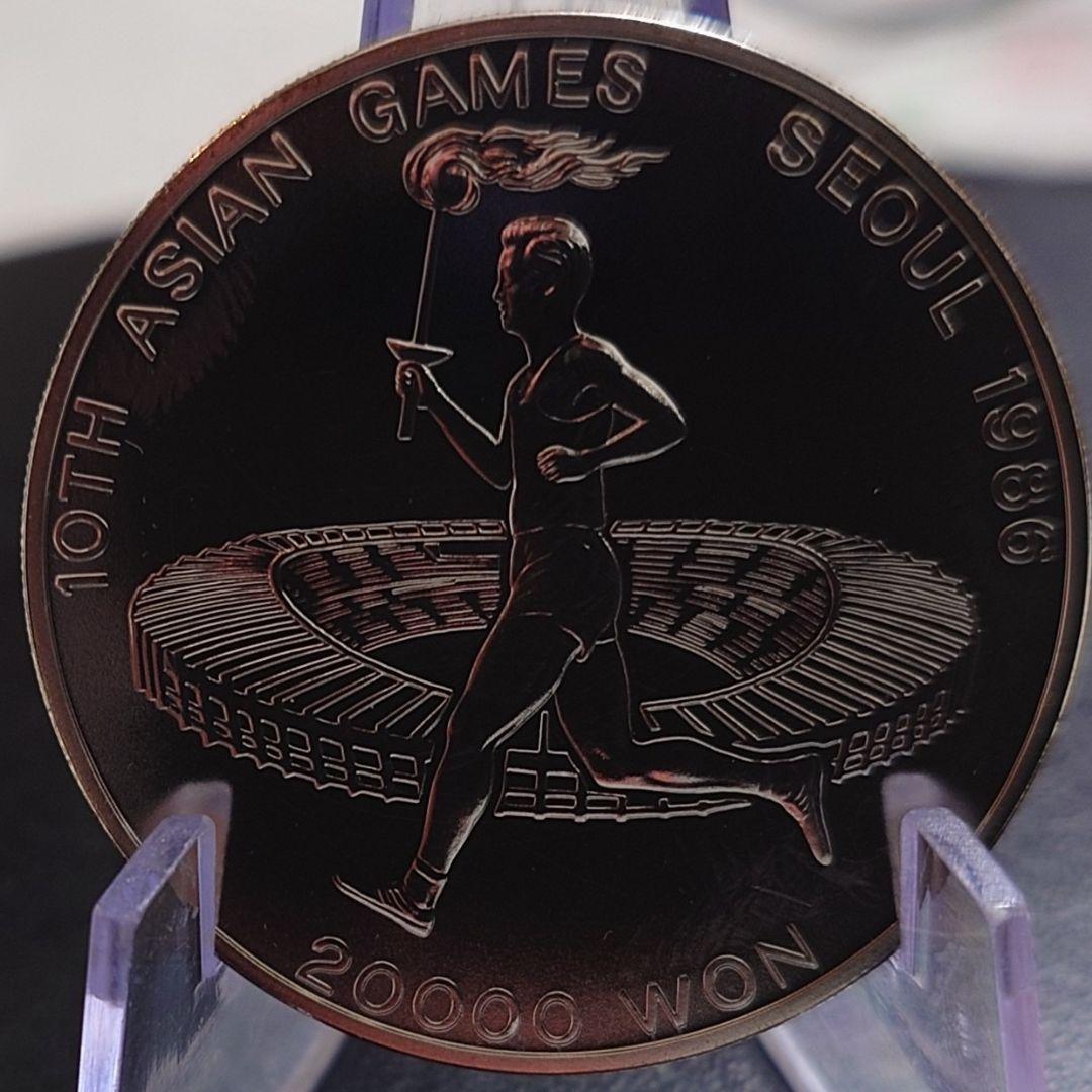 1986年 大韓民国銀貨 20000ウォン ソウルアジア競技記念銀貨 SV900