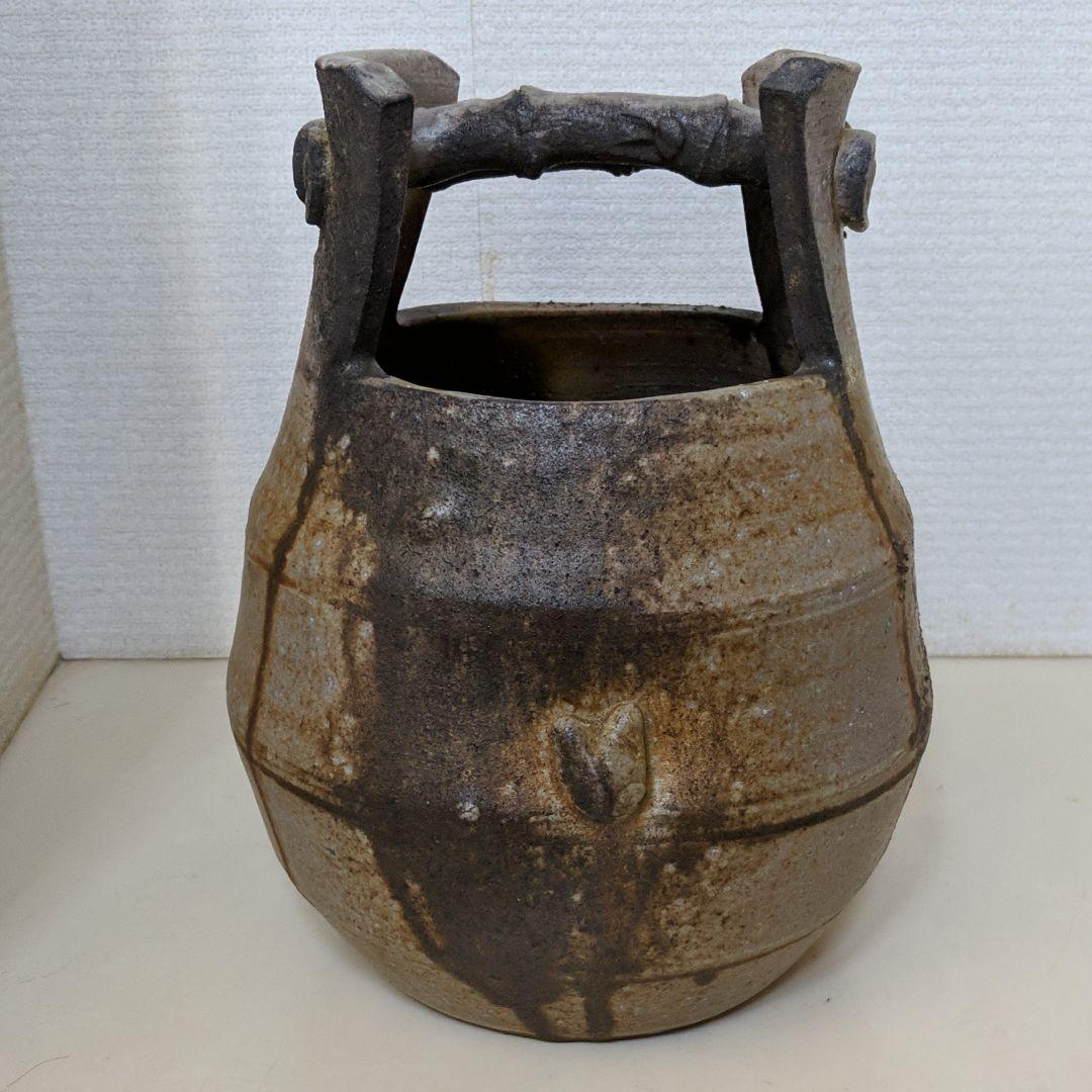 備前焼　二代目小西陶古　共箱入花入れ・壺