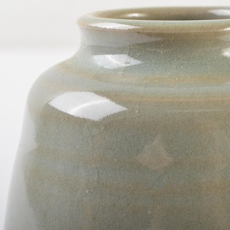 茶道具　高田焼　伝七窯　青木修造　茶入　仕覆付　共箱　V　R6603