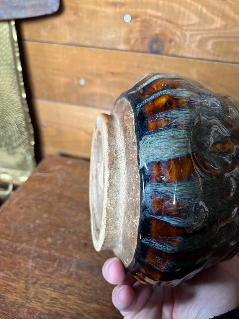 古い　陶器 茶碗