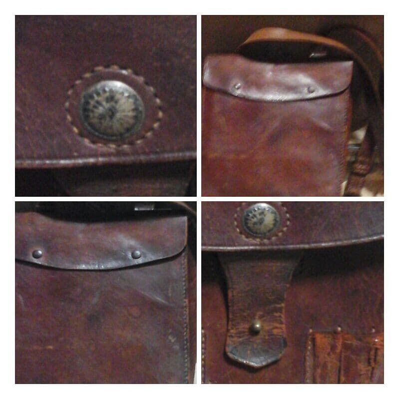 第二次世界対戦/通信兵革鞄/旧日本軍(ジャンク)